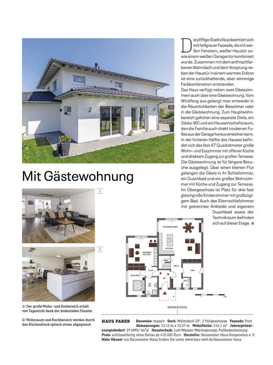 Scan eines Artikels der Zeitschrift Das Einfamilienhaus 09/10 2022 – Haus Faber